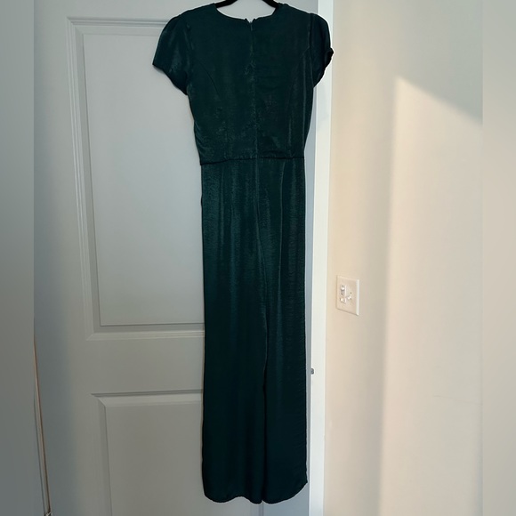 Lulus Let Me Entertain You Forest Green Wide Leg Jumpsuit - Picture 5 of 7
